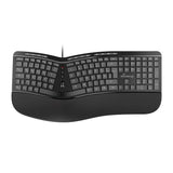 Mediarange Ergon. Multimedia-Teclado 124 Ta. Scr-Rad Negro.
