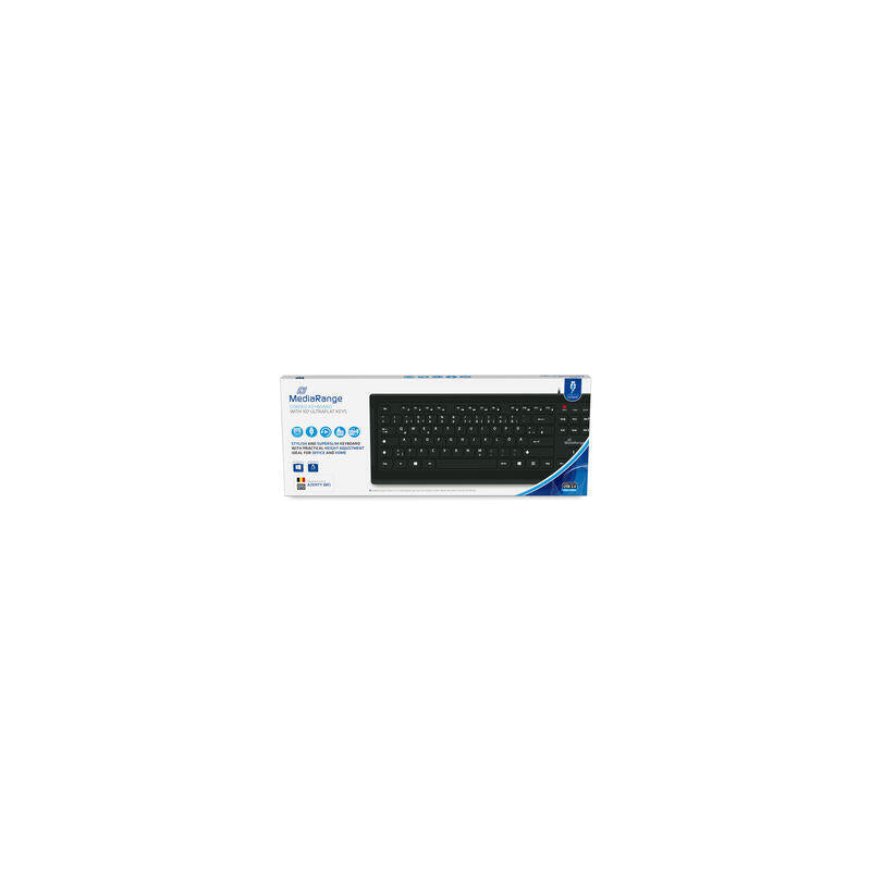 Mediarange Teclado Kabelgeb. Ultraflachen Botones (Be) Sw