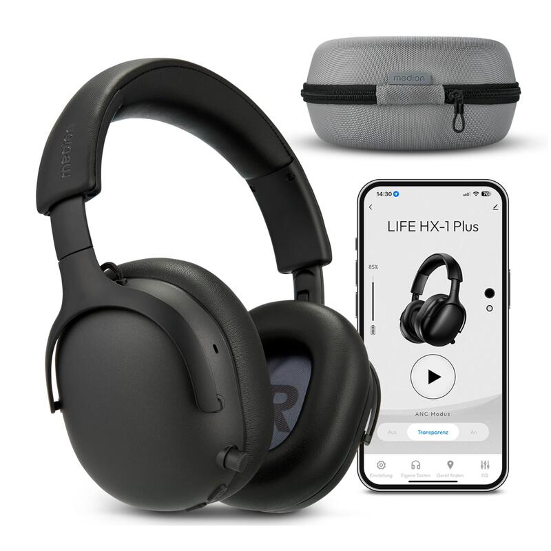 Medion Life Hx-1 Plus Over Ear-Kopfhörer Schwarz