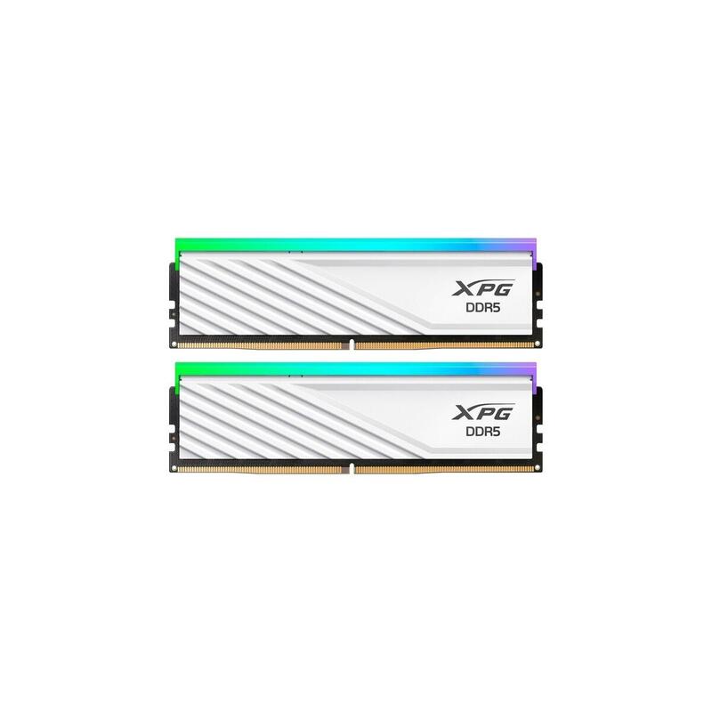 Memoria  Adata 16 Gb Ddr5-5600 2x 8 Gb Blanco, Ax5u5600c468g-Dtlabrwh, Xpg Lancer Blade Rgb, Intel Xmp, Amd Expo) Ax5u5600c468g-Dtlabrwh