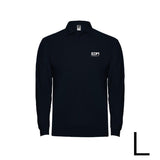 *Merchandising* Polo Negro Manga Larga Talla-L 65% Poliéster 35% Algodón Edm