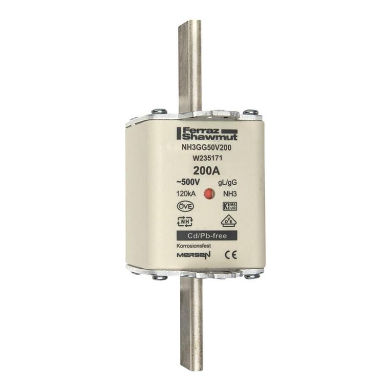 Mersen 1b371.000000 Nh3 200a Gg 500v Fusible Nh Sf Bajo Tensión