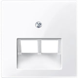 Merten 2961 25 Placa Central 2f Para Uae-Inserto Blanco Activo Brillante