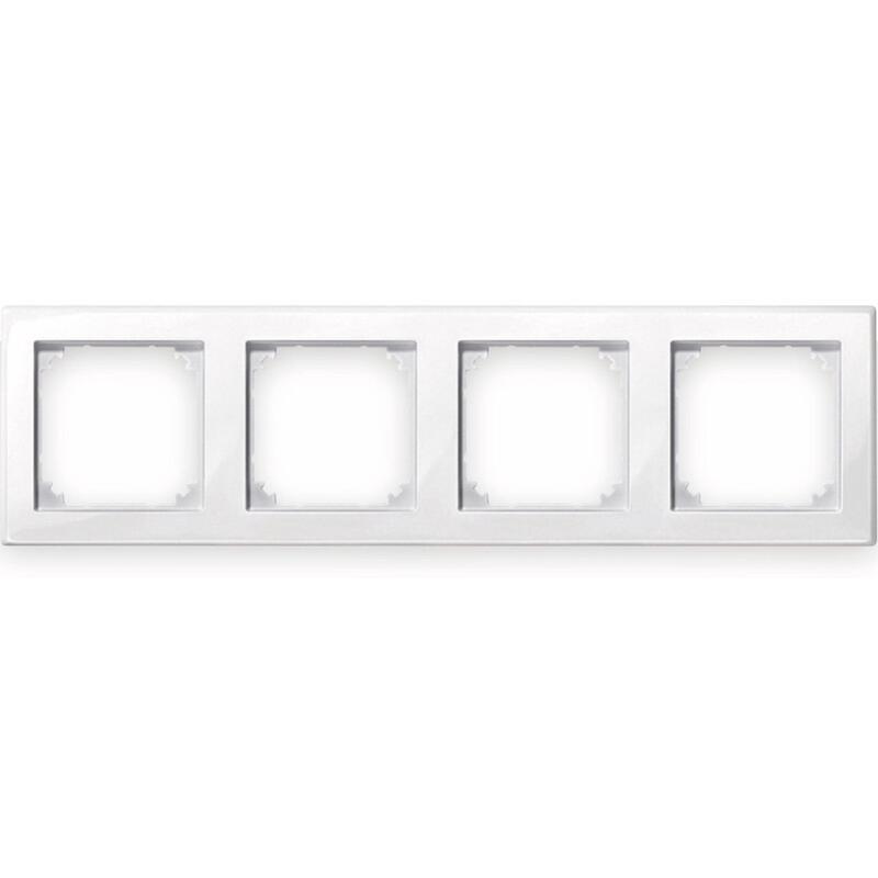 Merten 4-Vías Tomas De Corriente Marco Blanco 29.4 X 8.1 Cm