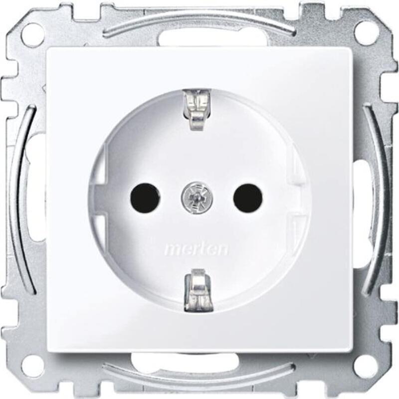 Merten Meg2300-0325 Schuko-Steckdose. Aktivweiss Glänzend System
