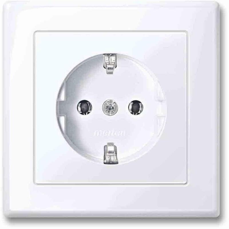 Merten Meg2301-1425 Schuko-Steckdose Mit Voller Abdeckplatte. A