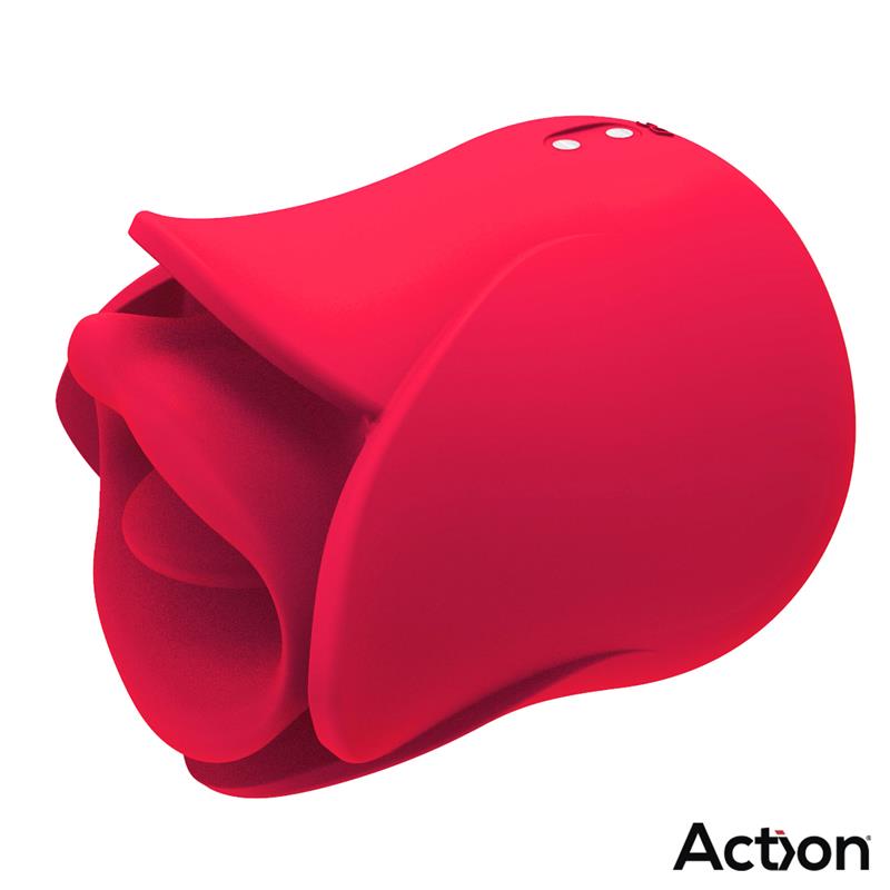 Meryl Estimulador Vibrador De Rosa Con Lengua 2 Motores