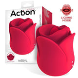 Meryl Estimulador Vibrador De Rosa Con Lengua 2 Motores