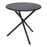 Mesa De Acero Plegable, Negra, Ø48 X 48 Cm