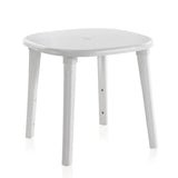 Mesa Ovalada Cancún, Color Blanco, Para Exterior 80 X 80 X 73 Cm