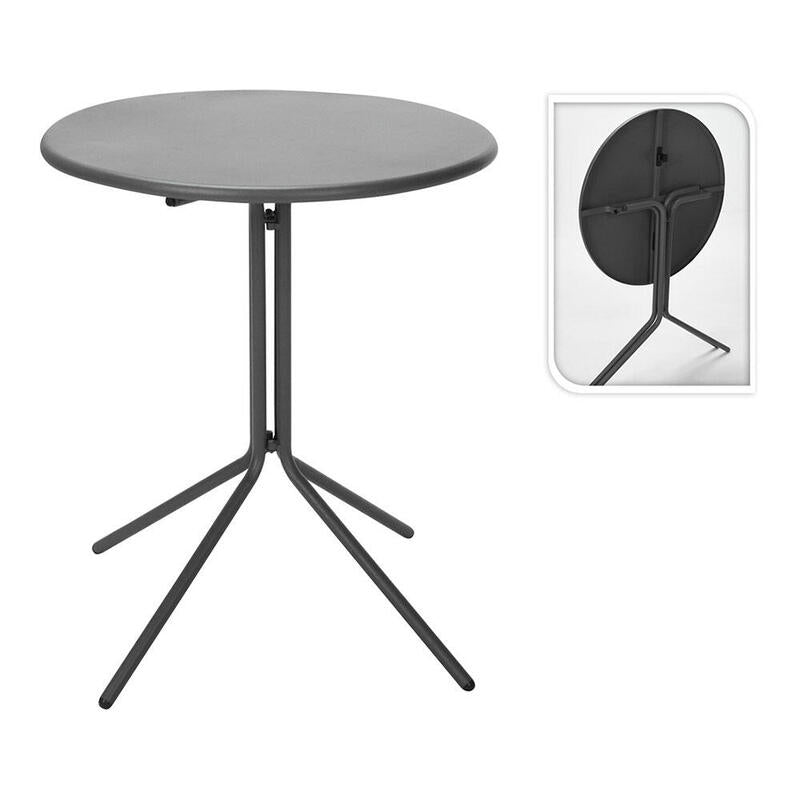 Mesa Plegable Ø58x70cm Gris Oscura, X99001600, Ambiance