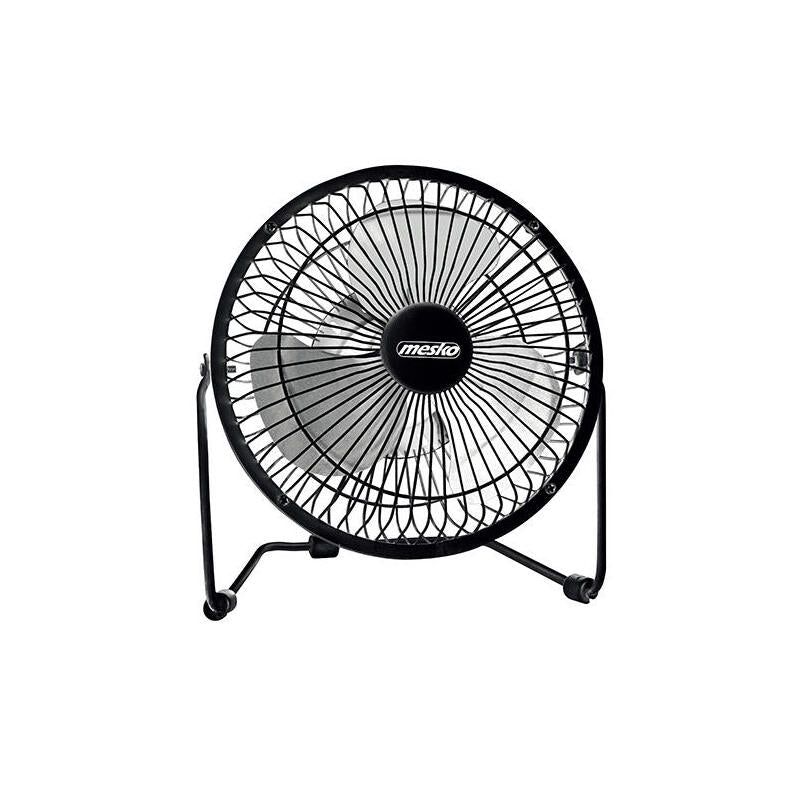 Mesko Fan Ms 7322 Ventilador De Mesa Usb Mero De Velocidades 1, 4,5 W, Oscilaciã³n, 15 Cm De Diã¡Metro, Negro