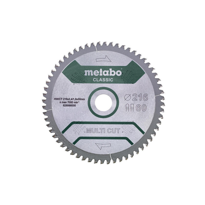 Metabo 628066000 Hoja De Sierra Circular 21,6 Cm 1 Pieza(S)