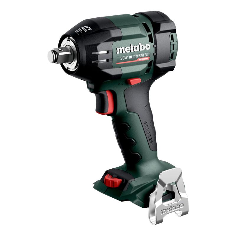 Metabo Atornillador De Impacto Inalámbrico Ssw 18 Ltx 550 Bl  18 V, 550 Nm, 1/2 Pulgadas Cuadrado Exterior, 2800 Rpm, 12 Niveles  Sin Escobillas, Manejable, Led, Para Construcción De Madera, Cambio