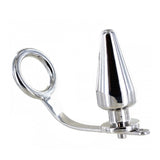 Metal Hard - Anillo Acero Con Plug Anal 80 X 55 Mm