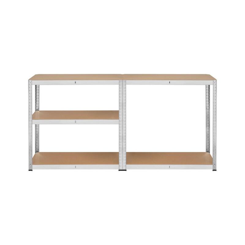 Metal Storage Rack 180x90x40 Silver Rebel