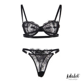 Mia Set Sujetador Y Tanga De Encaje Negro Talla (Interno):S/M