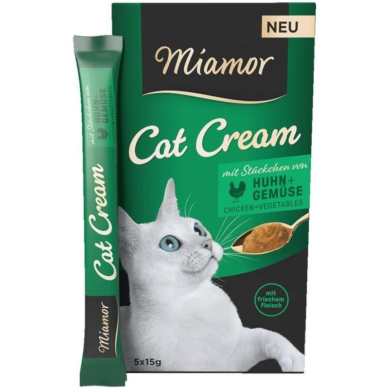 Miamor Crema De Pollo Con Verduras Para Gatos  5x15g