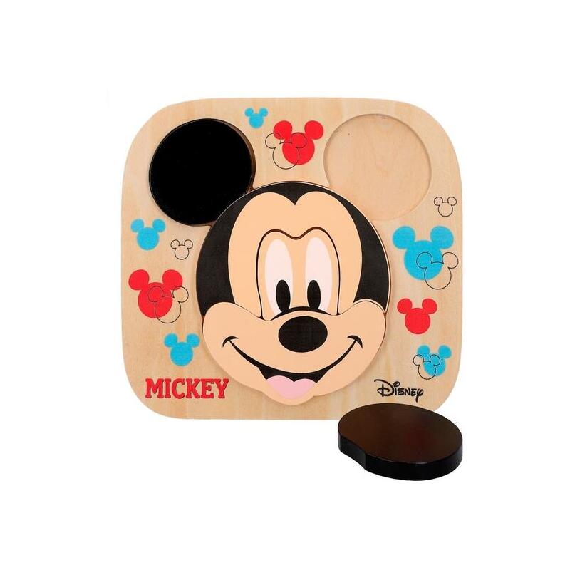 Mickey Puzzle Encaje Madera 6 Piezas 21x20