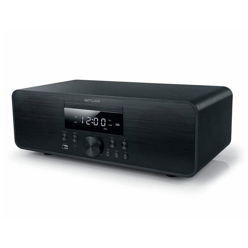 Microcadena Muse M-880 Fbc Black  80w Con Reproductor De Cd, Fm Radio Y Usb