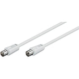 Coax M-F 1.5m White 75 Ohm Double Shielded