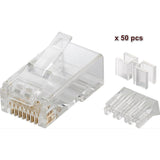 Modular Plug Cat6 Plug 8p8c Unshielded, 50pcs In One Bag