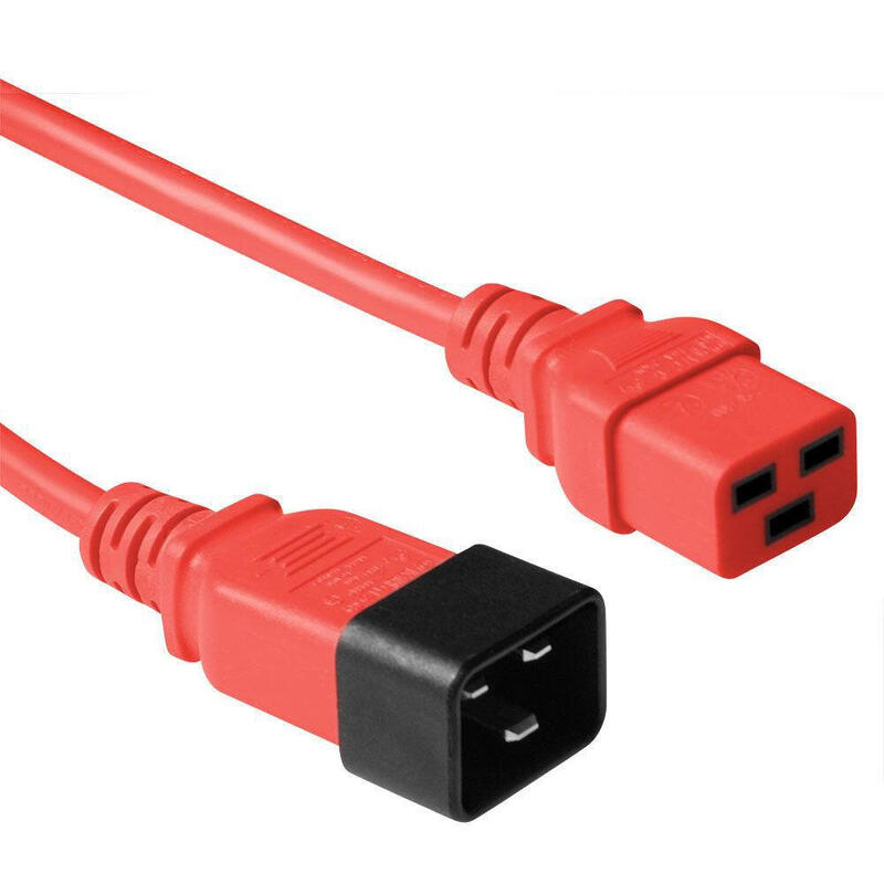 Microconnect Pe2019r3 Cable De Transmisión Rojo 3 M C20 Acoplador C19 Acoplador