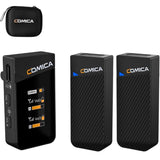 Comica Vimo C2 Micrófono Lavalier Inalámbrico De 2 Canales Con Control Y Cancelación De Sonido