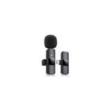 Microfono Home Tech Dk-4645 Smart Wireless Gadget Usb-C Omnidireccional Pinza Negro