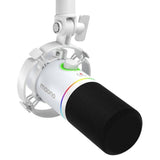 Micrófono Maono Pd200x Rgb Blanco  Usb Para Grabación Y Transmisión En Pc