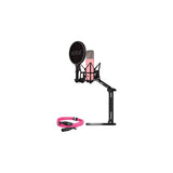 Micrófono Rode Nt1 Signature + Cable Xlr + Brazo De Estudio De Escritorio, Micrófono Rosa, Paquete Buroint1pk
