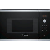 Microondas  Bosch Serie 4 Bfl523ms0  20 L 800 W Negro, Acero Inoxidable