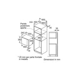 Microondas  Bosch Serie 4 Bfl523ms0  20 L 800 W Negro, Acero Inoxidable