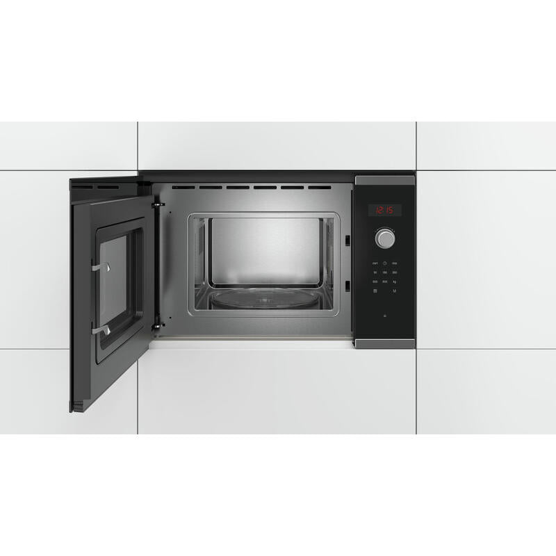 Microondas  Bosch Serie 4 Bfl523ms0  20 L 800 W Negro, Acero Inoxidable