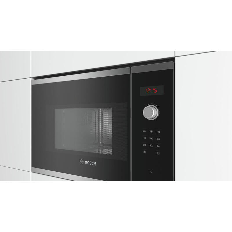 Microondas  Bosch Serie 4 Bfl523ms0  20 L 800 W Negro, Acero Inoxidable