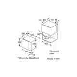 Microondas Integrable Bosch Bfl520ms0 Capacidad 20l Color Cristal Negro/Inox Sin Marco