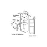 Microondas Integrable Bosch Bfl520ms0 Capacidad 20l Color Cristal Negro/Inox Sin Marco