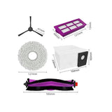 Midea V15 Spare Parts Kit: Side Brush × 1 Pc+Mop Pad × 2 Pcs+Roller Brush × 1 Pc+Filter × 1 Pc+Dust Bag × 1 Pc