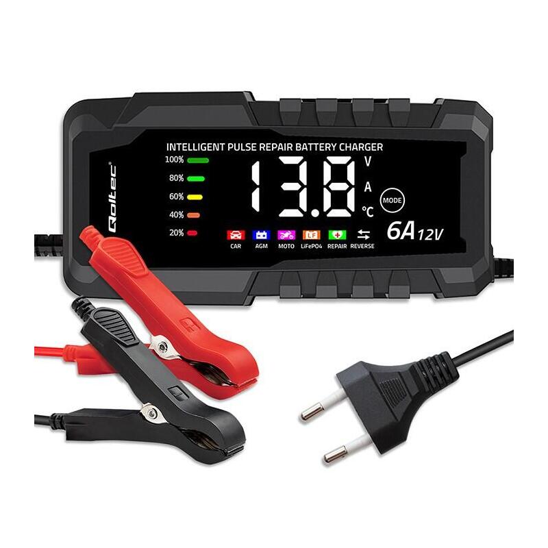 Mikroprocesorowa Ladowarka 12v 6a Prostownik Z Funkcja Naprawy Do Akumulatora Agm Gel Lifepo4 Lcd