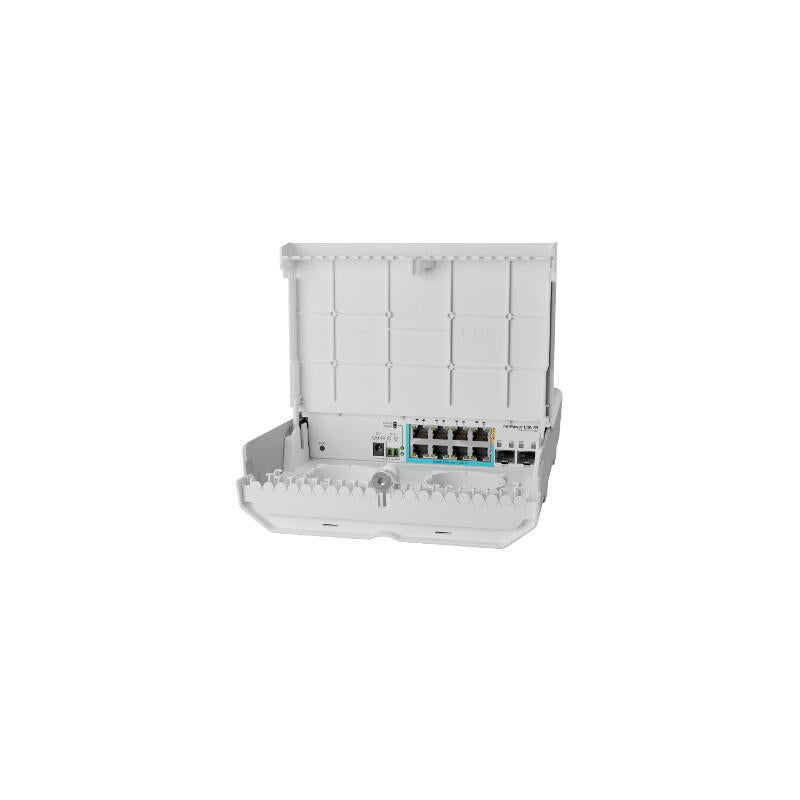 Mikrotik Css610-1gi-7r-2s+Out (Netpower Lite 7r) 8 Puertos Gigabit Ethernet (7 Con Reverse Poe-In, 1 Con Poe-Out), 2x Sfp+, Swit