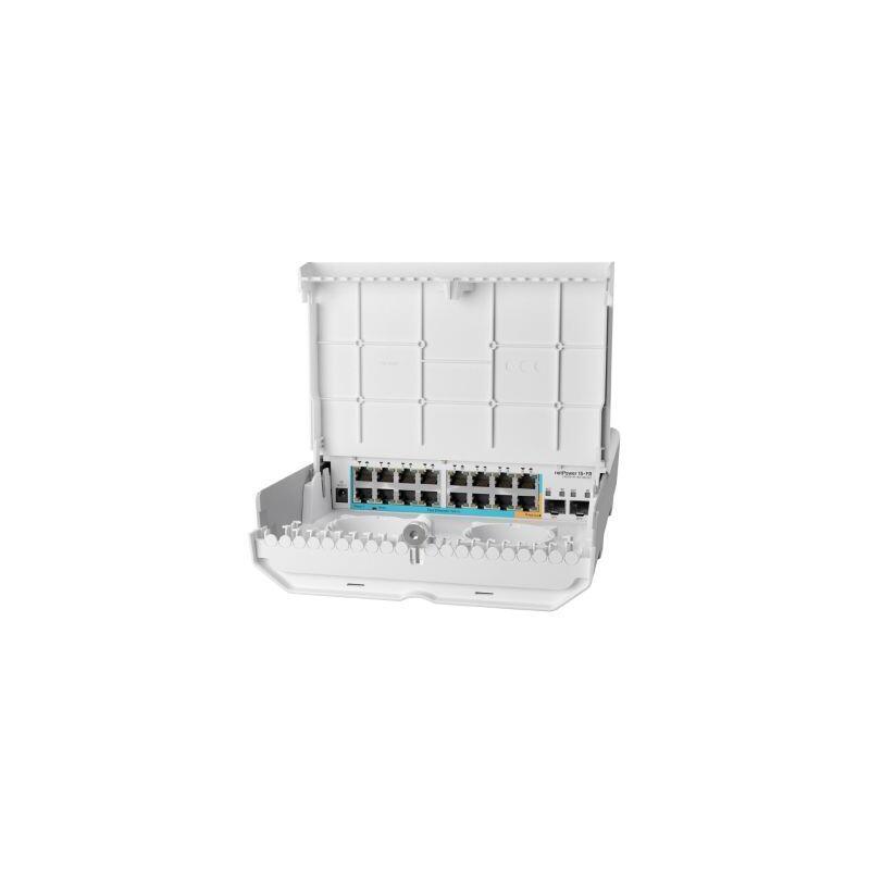 Mikrotik (Netpower 15fr) Crs318-1fi-15fr-2s-Out Cpu De 800mhz, 256mb De Ram, 16 Puertos Ethernet De 10/100mbps (15 Con Reverse P