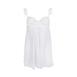 Milagros Chemise Y Tanga Blanco Talla (Interno):S/M