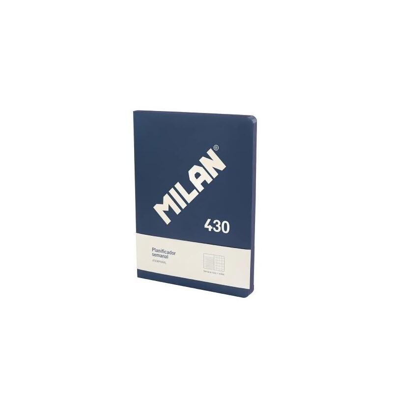 Milan 430 Since 1918 Planificador Semanal Y Mensual Formato Libreta Encolada - Papel De 95gr/M² - Azul