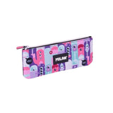 Milan Aliens 2 Estuche Portatodo Plano - Compacto - Cierre De Cremallera - 23x9x1.5cm - Rosa