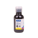 Milan Botella De Tempera 125ml - Tapon Dosificador - Secado Rapido - Mezclable - Negro