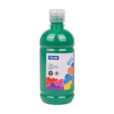 Milan Botella De Tempera 500ml - Tapon Dosificador - Secado Rapido - Mezclable - Color Verde Oscuro