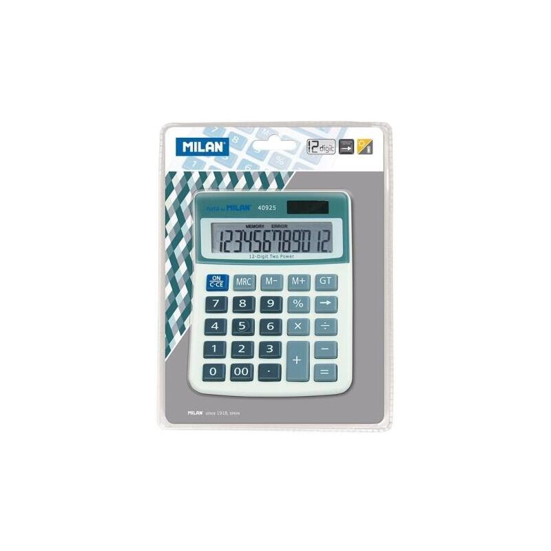 Milan Calculadora Azul 12 Digitos Dual Blister
