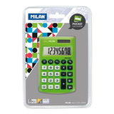 Milan Calculadora Verde Pocket 8 Digitos Dual Blister