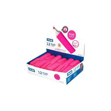 Milan Marcador Fluorescente Fluo Rosa Punta Biselada Expositor 12u