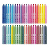Milan Pack De 50 Rotuladores - Punta Conica 5mm - Tinta Al Agua - Lavable - Colores Surtidos